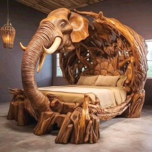 Wooden Decorated Bed / Cot